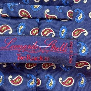 Tie rack Blue Paisley silk Tie